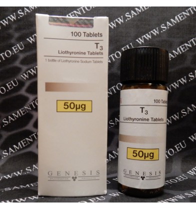 Comprar T3 Genesis 100 tabs / 50 mcg. Sustancia Liothyronine de sodio.